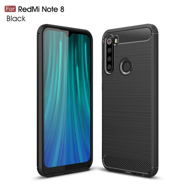 For Xiamo Redmi Note 8 Brushed Texture Carbon Fiber TPU Case, For Redmi Note 8