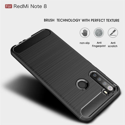 For Xiamo Redmi Note 8 Brushed Texture Carbon Fiber TPU Case, For Redmi Note 8