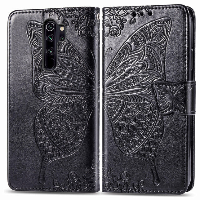 For Xiaomi Redmi Note 8 Pro Butterfly Love Flower Embossed Horizontal Flip Leather Case with Bracket / Card Slot / Wallet / Lanyard, For Redmi Note 8 Pro