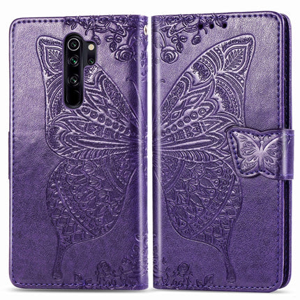 For Xiaomi Redmi Note 8 Pro Butterfly Love Flower Embossed Horizontal Flip Leather Case with Bracket / Card Slot / Wallet / Lanyard, For Redmi Note 8 Pro