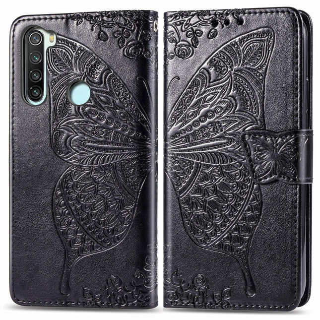 For Xiaomi Redmi Note 8  Butterfly Love Flower Embossed Horizontal Flip Leather Case with Bracket / Card Slot / Wallet / Lanyard, For Redmi Note 8