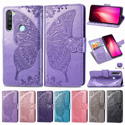 For Xiaomi Redmi Note 8  Butterfly Love Flower Embossed Horizontal Flip Leather Case with Bracket / Card Slot / Wallet / Lanyard, For Redmi Note 8