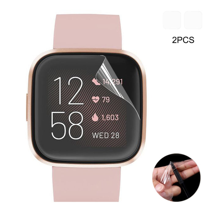 Für Fitbit Versa 2 2 PCS ENKAY Hat-Prince Weicher TPU-Filmbildschirm Vollständiger Schutz