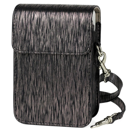 Richwell Brushed Camera Case PU Leather Case for Fujifilm Instax Mini Liplay Instant Camera, Black, White, Gold