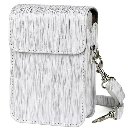 Richwell Brushed Camera Case PU Leather Case for Fujifilm Instax Mini Liplay Instant Camera, Black, White, Gold