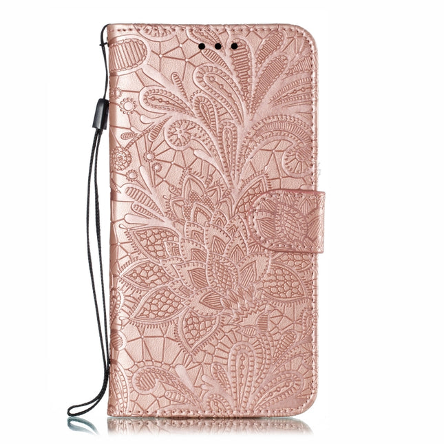 For Galaxy A10S Lace Flower Embossing Pattern Horizontal Flip Leather Case , with Holder & Card Slots & Wallet & Photo Frame & Lanyard, For Galaxy A10S
