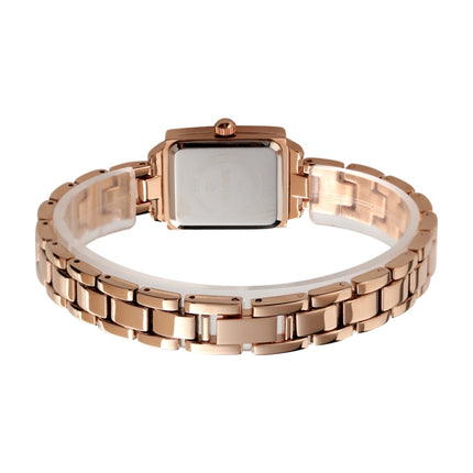 SKMEI 1407 Business Fashion Watch with Diamonds Delicate and Elegant Square Zinc Alloy Quartz Watch for Women, Silvery