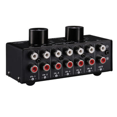 B016 6 Input 1 Output Audio Signal Source Selection Switcher, Output Volume Adjustment Control RCA Port