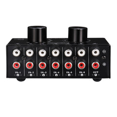 B016 6 Input 1 Output Audio Signal Source Selection Switcher, Output Volume Adjustment Control RCA Port