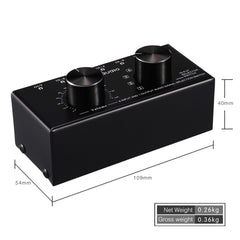 B017 6 Input 1 Output Audio Signal Selection Switcher Output Volume Adjustment Control 3.5mm Interface