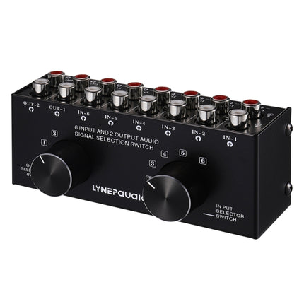 B026 6 Input 2 Output Or 2 Input 6 Output Audio Signal Source Selection Switcher RCA Port