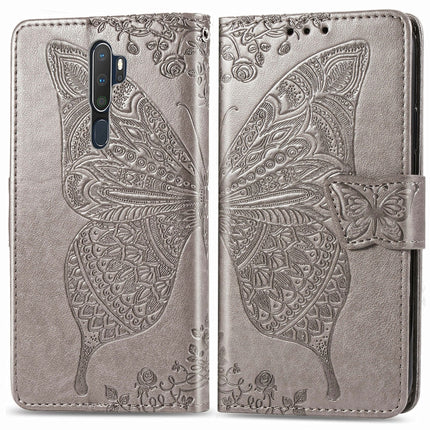 For OPPO A5（2020）/ A9（2020）Butterfly Love Flower Embossed Horizontal Flip Leather Case with Bracket Lanyard Card Slot Wallet, For OPPO A5 (2020)