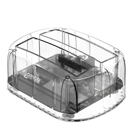 ORICO 6239C3 2.5/3.5inch 2 Bay Transparent Type-C Hard Drive Dock