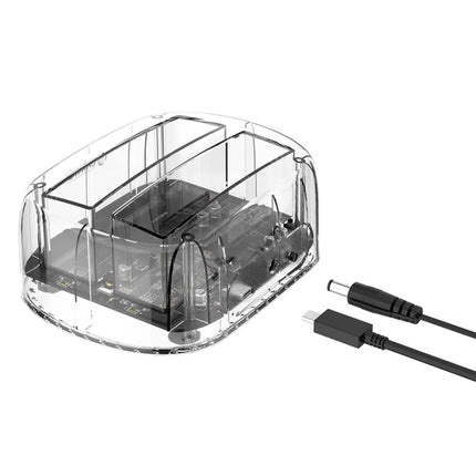 ORICO 6239C3 2.5/3.5inch 2 Bay Transparent Type-C Hard Drive Dock