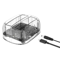 ORICO 6239C3 2.5/3.5inch 2 Bay Transparent Type-C Hard Drive Dock