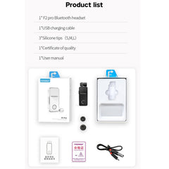 FineBlue F2 Pro Wireless Bluetooth V5.0 Earphone Hands-Free Vibrating Alert Wear Clip Earphone