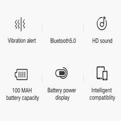 FineBlue F2 Pro Wireless Bluetooth V5.0 Earphone Hands-Free Vibrating Alert Wear Clip Earphone