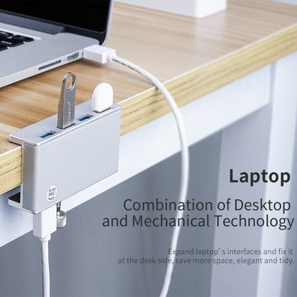 Concentrador de tipo clip USB 3.0 de 4 puertos de aleación de aluminio ORICO MH4PU-P, MH4PU-P (negro), MH4PU-P (plateado)