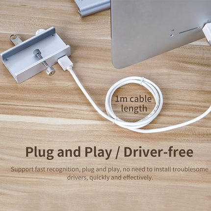 Concentrador de tipo clip USB 3.0 de 4 puertos de aleación de aluminio ORICO MH4PU-P, MH4PU-P (negro), MH4PU-P (plateado)