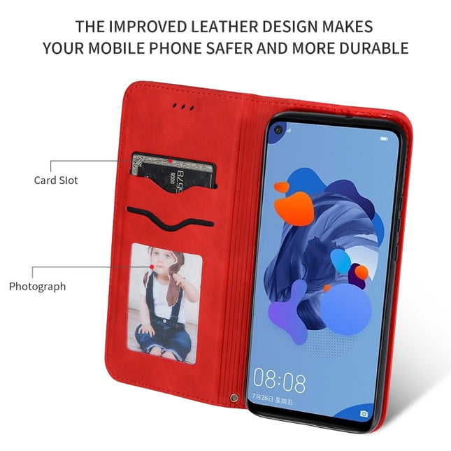 Retro Skin Feel Business Magnetic Horizontal Flip Leather Case, For Huawei Nova5i Pro