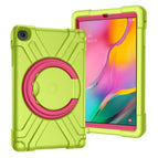 For Galaxy Tab A 10.1 (2019) / Grass Green+Rose Red