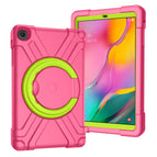 For Galaxy Tab A 10.1 (2019) / Rose Red+Grass Green