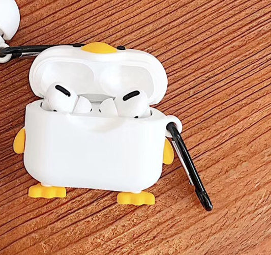 Funda protectora para auriculares Bluetooth Apple AirPods Pro con diseño de pato