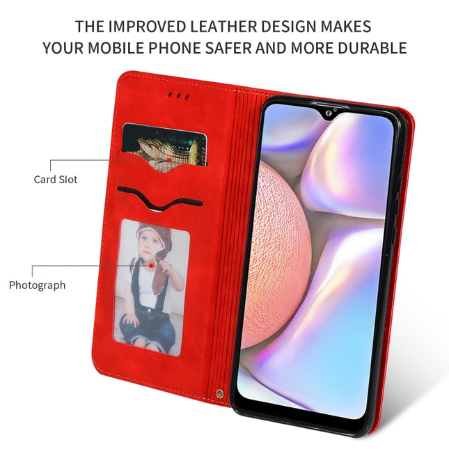 Retro Skin Feel Business Magnetic Horizontal Flip Leather Case, For Galaxy A10S, For Galaxy A20S