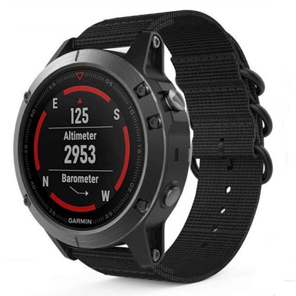 For Jiamin Fenix5, 22MM Three-ring Nylon Watchband