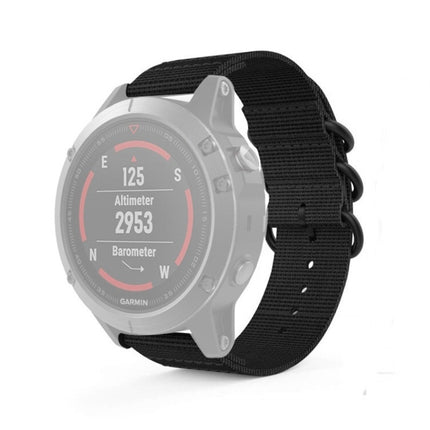 For Garmin Fenix 5S 20mm Three-ring Nylon Watchband