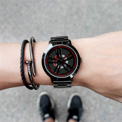 SANDA1009 Watch Man Student Casual Waterproof Steel Band Watch Man