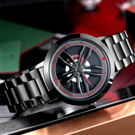 SANDA1009 Watch Man Student Casual Waterproof Steel Band Watch Man