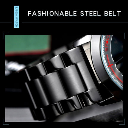 SANDA1009 Watch Man Student Casual Waterproof Steel Band Watch Man