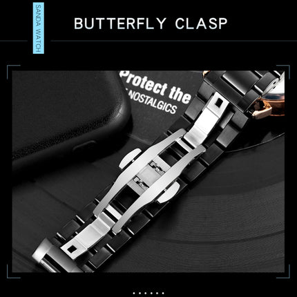 SANDA1009 Watch Man Student Casual Waterproof Steel Band Watch Man