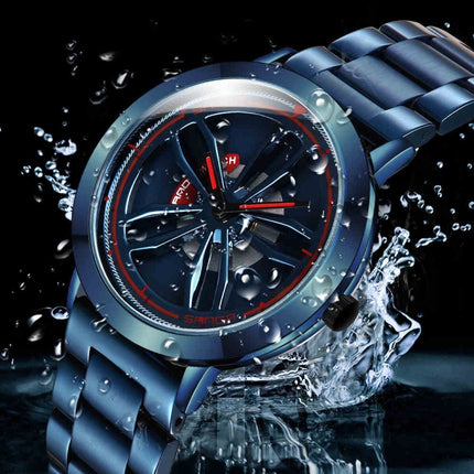SANDA1009 Watch Man Student Casual Waterproof Steel Band Watch Man