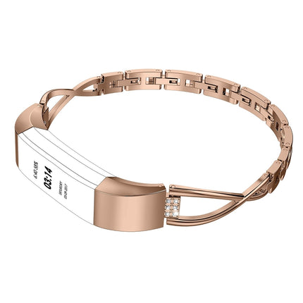 For Fitbit Alta smart watch X-shaped metal strap, black, gold, rose gold, sliver