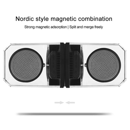 BT628 10W Portable TWS Transparent Bluetooth Speakers With Magnetic Connectable Base Outdoor Stereo Bass Subwoofer