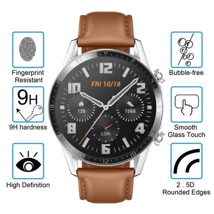 For HUAWEI Watch GT 2 46mm (2019) ENKAY Hat-Prince 0.2mm 9H 2.15D Curved Edge Tempered Glass Film, For HUAWEI Watch GT 2 46mm (2019)  (1 PC), For HUAWEI Watch GT 2 46mm (2019) (2 PCS)
