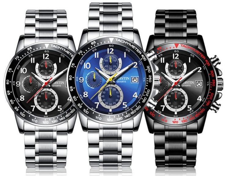 OCHSTIN   6112 Men Multi  Function Watch Fashion Sports Business Calendar Luminous Men Watch Quartz Watch Steel Watch