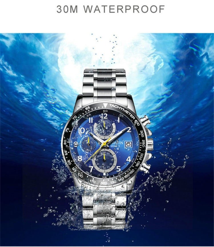 OCHSTIN   6112 Men Multi  Function Watch Fashion Sports Business Calendar Luminous Men Watch Quartz Watch Steel Watch