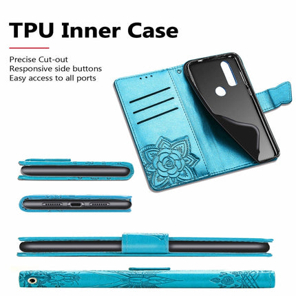For Motorola One Action Butterfly Love Flower Embossed Horizontal Flip Leather Case with Bracket Lanyard Card Slot Wallet, For Motorola One Action