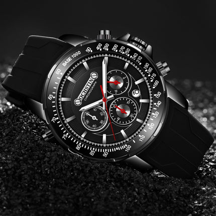 OCHSTIN 6125A Multi Function Chronograph Men  Sports Silicone Quartz Waterproof Men  Watch