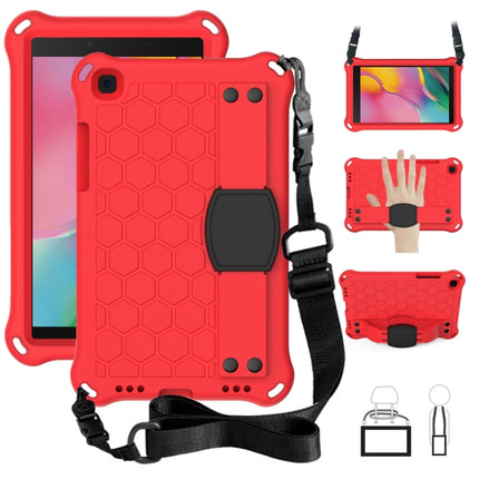 For  Galaxy Tab A8.0 T290 / T295（2019） Honeycomb Design EVA + PC Four Corner Anti Falling Flat Protective Shell With Straps, For Galaxy Tab A8.0 (2019) T290/T295