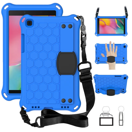 For  Galaxy Tab A8.0 T290 / T295（2019） Honeycomb Design EVA + PC Four Corner Anti Falling Flat Protective Shell With Straps, For Galaxy Tab A8.0 (2019) T290/T295