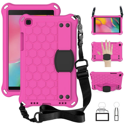 For  Galaxy Tab A8.0 T290 / T295（2019） Honeycomb Design EVA + PC Four Corner Anti Falling Flat Protective Shell With Straps, For Galaxy Tab A8.0 (2019) T290/T295