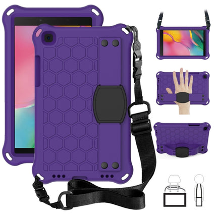 For  Galaxy Tab A8.0 T290 / T295（2019） Honeycomb Design EVA + PC Four Corner Anti Falling Flat Protective Shell With Straps, For Galaxy Tab A8.0 (2019) T290/T295