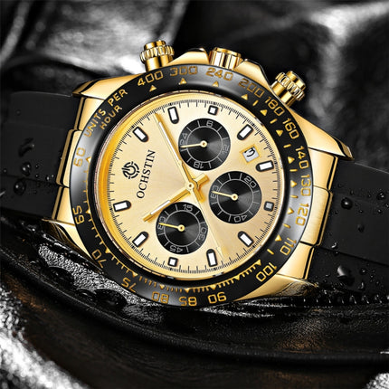 OCHSTIN 6103 Multi Function Quartz Watch Silicone Watch Band Sports Luminous Waterproof Watch