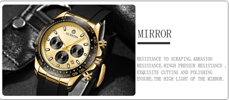 OCHSTIN 6103 Multi Function Quartz Watch Silicone Watch Band Sports Luminous Waterproof Watch