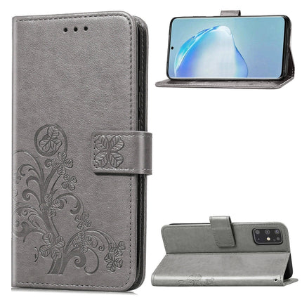 Lucky Clover Pressed Flowers Pattern Leather Case with Holder & Card Slots & Wallet & Hand Strap, For Galaxy S20+, For Galaxy S20 Ultra, For Galaxy S20, For Galaxy A71, For Galaxy S10 Lite / A91 / M80s, For Galaxy Note10 Lite/A81/M60s                  ...