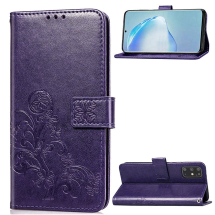 Lucky Clover Pressed Flowers Pattern Leather Case with Holder & Card Slots & Wallet & Hand Strap, For Galaxy S20+, For Galaxy S20 Ultra, For Galaxy S20, For Galaxy A71, For Galaxy S10 Lite / A91 / M80s, For Galaxy Note10 Lite/A81/M60s                  ...